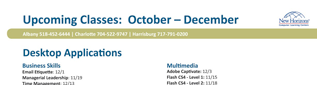 New Horizons course information sell sheet portfolio thumbnail